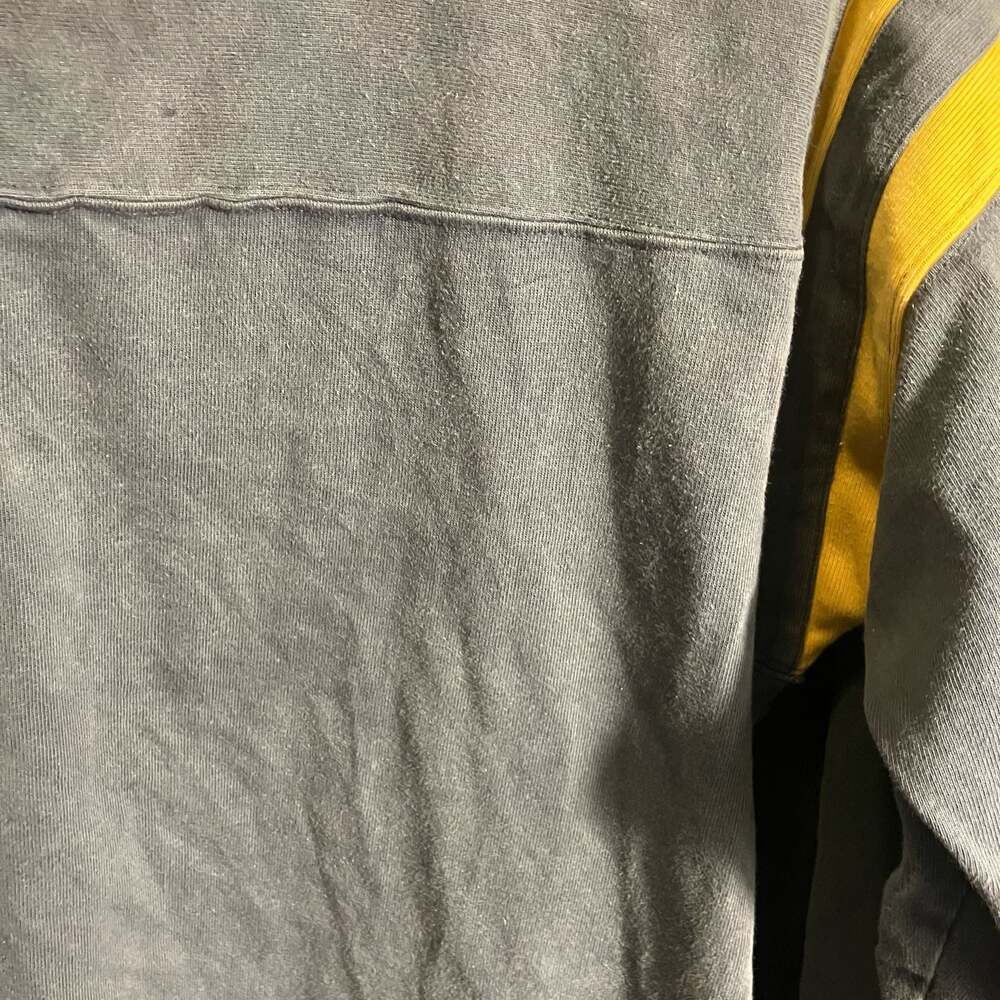Vintage Old Navy Long Sleeve Tee Shirt with Yellow Shoulder Stripes Size L